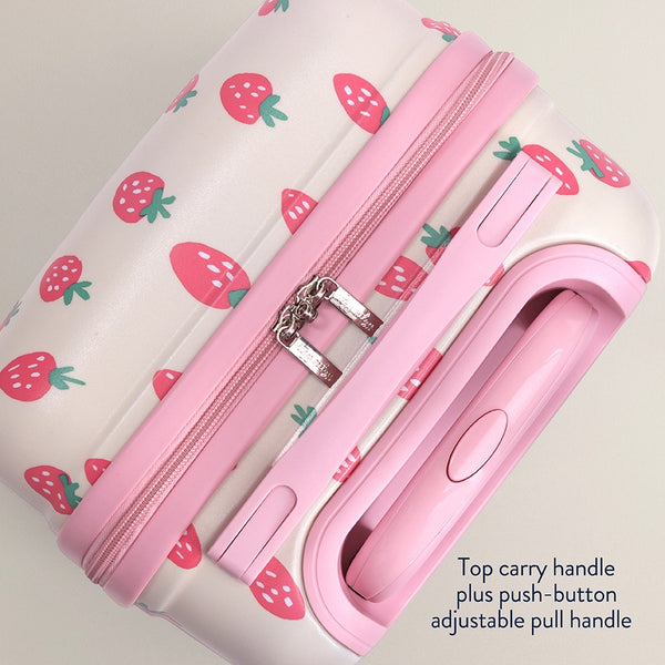 Itzy Explorer™ Suitcase - Strawberries + Cream