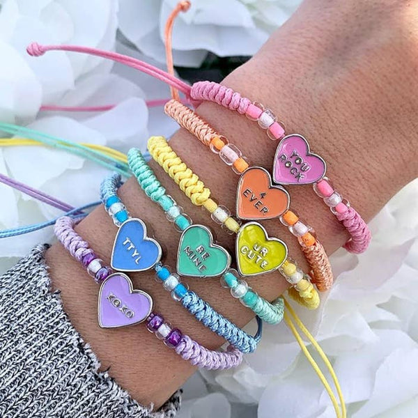 Be Mine Conversation Heart Valentines Bracelets