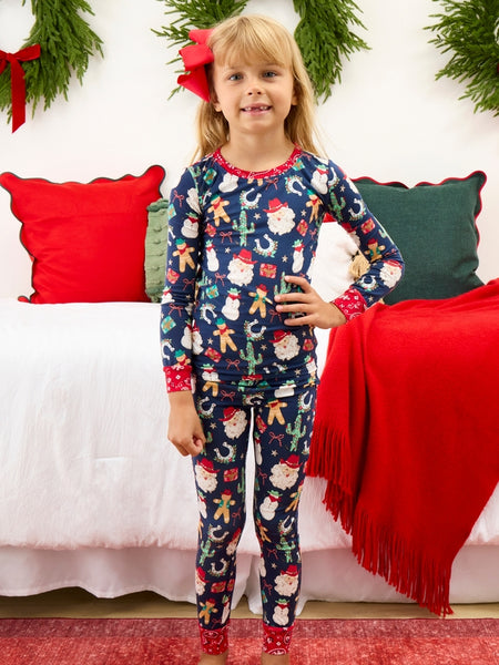 Giddy Up Santa Western Christmas Pajama Set