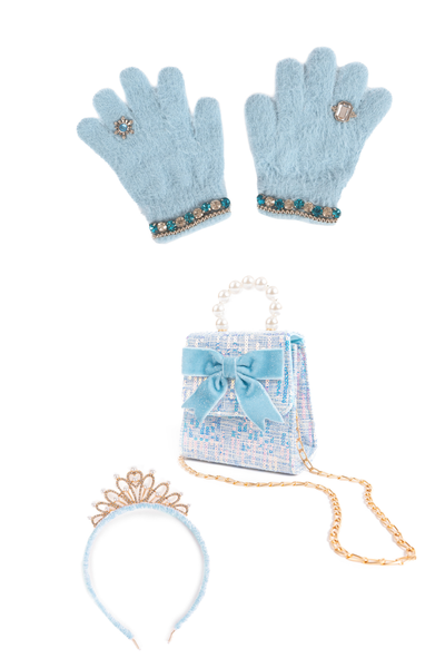 Boujee Bijou Gloves - Light Blue