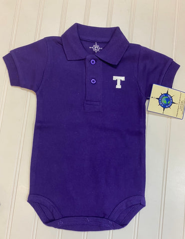Tarleton Texan Purple Polo Body Suit