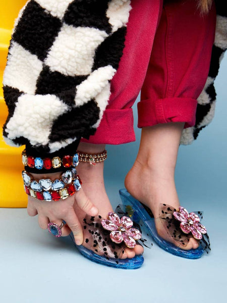 SS Pink Flower Gem Play Shoes