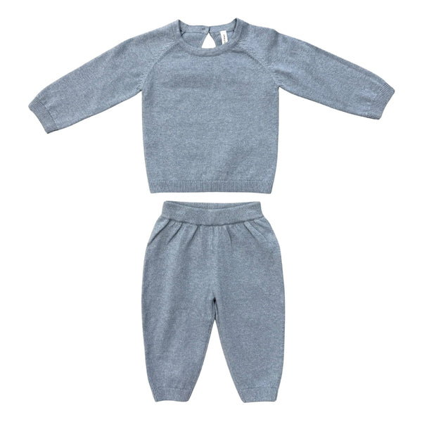 Teal Marble Soft Knit Set