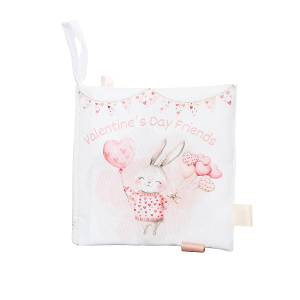 Valentines Tabs Soft Crinkle Cloth Baby Book