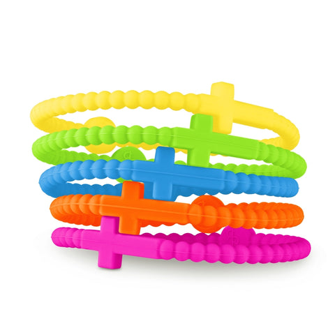 Jesus Bracelets (Silicone Cross Bracelets)-5 Packs