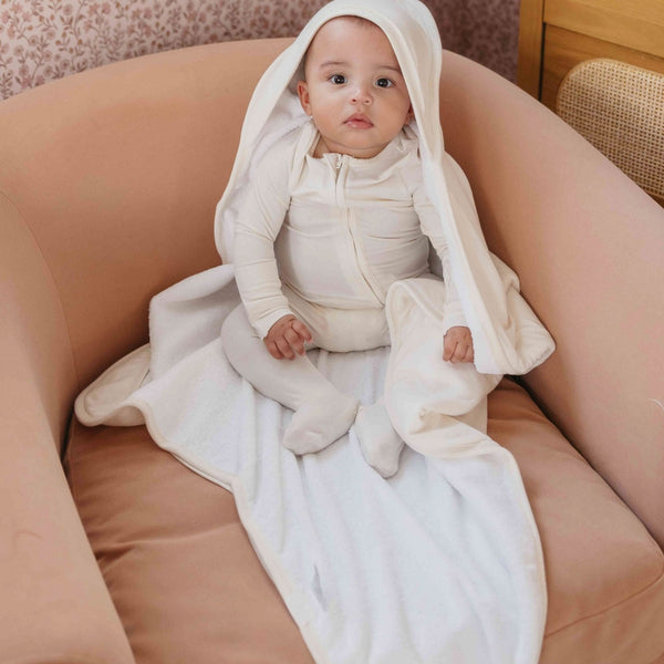 Premium Baby Knit Hooded Towel - Cru