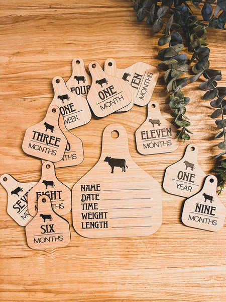 Cattle Ear Tag Milestone Cards