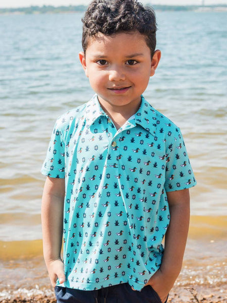 Dapper Ducks Knit Short Sleeve Performance Polo