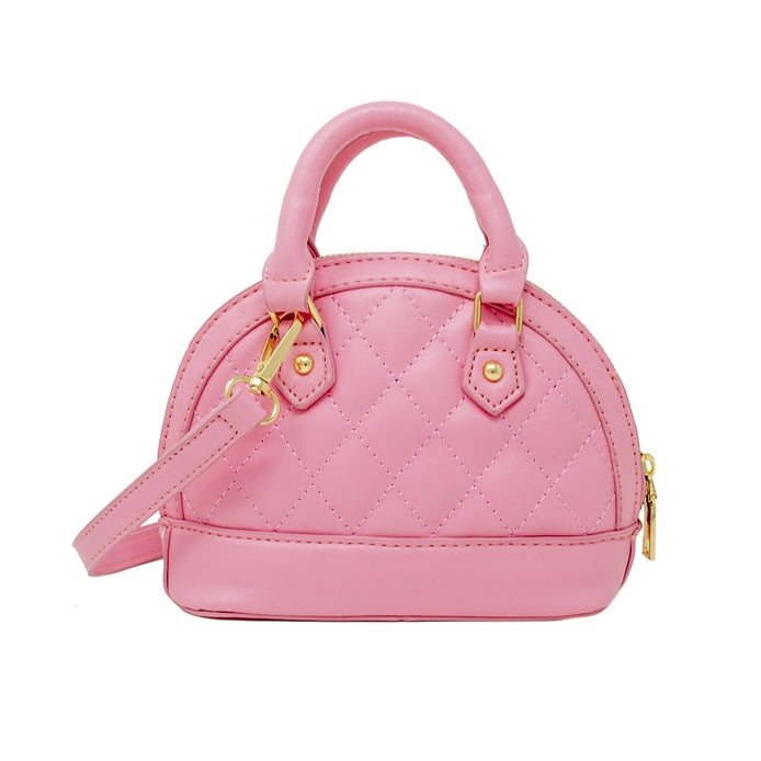 ZG Mini Quilted Moon Handbag - Pink