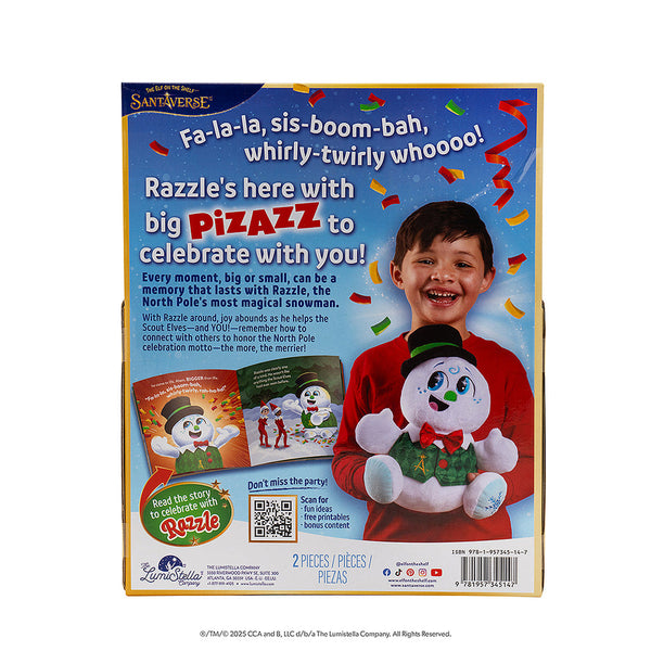 Elf on the Shelf SnoStaxTM Razzle the Snowman Plush and Book