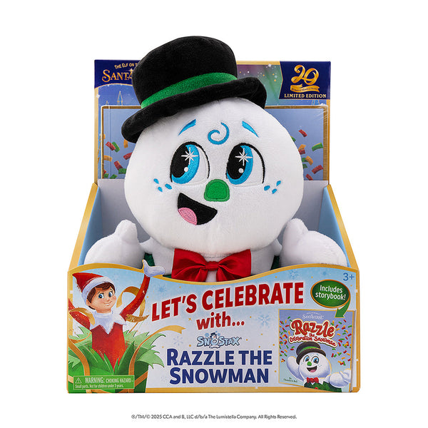 Elf on the Shelf SnoStaxTM Razzle the Snowman Plush and Book