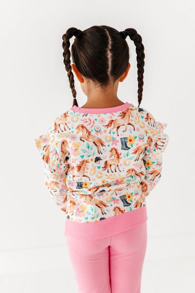 Delilah Ruffle Crewneck Sweater