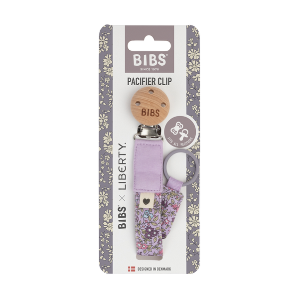 Bibs x Liberty Pacifier Clip -Camomille/Violet Sky