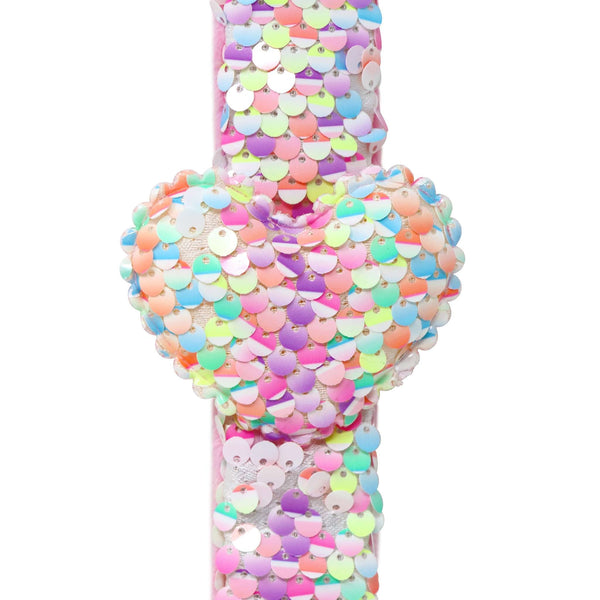 PP Heart Sequin Slap Bracelet