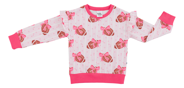 Blitz And Bows Ruffle Crewneck Sweatshirt