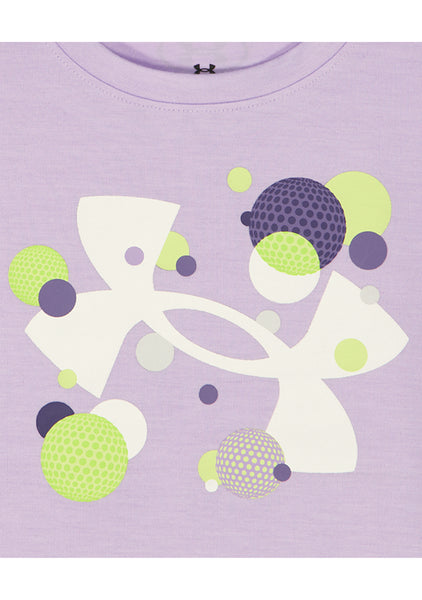 Purple Crest Bubble Print Short Set