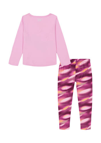 UA Graphic T-Shirt & Printed Leggings Set-Stellar Pink