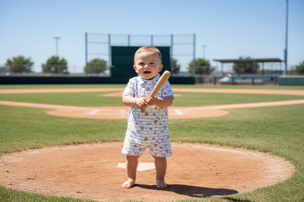 7th Inning Stretch Polo Short Sleeve Romper