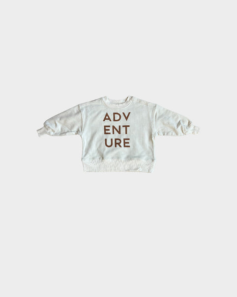 Boxy Sweatshirt-ADVENTURE/CARAMEL