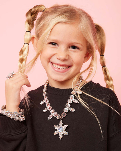 SS Disney Frozen Elsa Spinning Snowflake Necklace