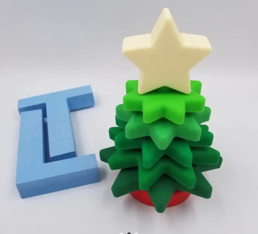 LT Christmas Tree Silicone Stacker Toy