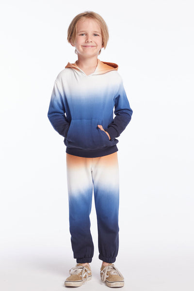 Boys Winter Night Tie Dye Long Sleeve Hoodie Set