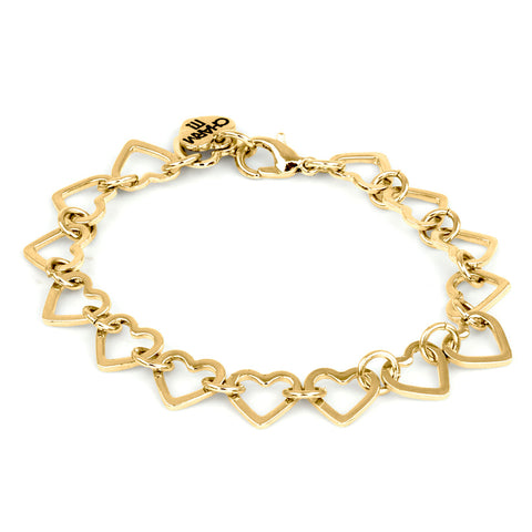 Charm It Gold Heart Chain Bracelet