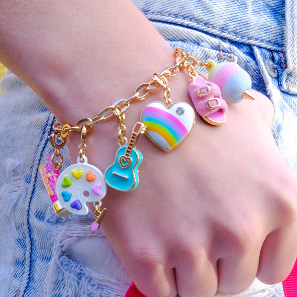 Charm It Gold Furry Pink Sandal Charm