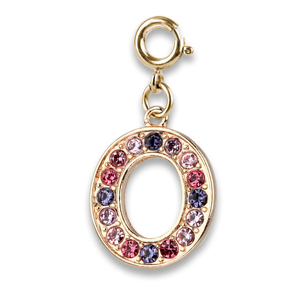 Gold Pink Multi Number Charms