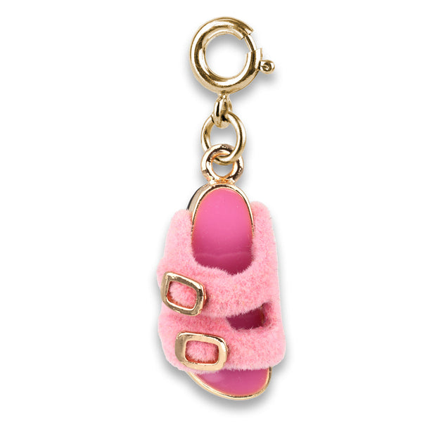 Charm It Gold Furry Pink Sandal Charm