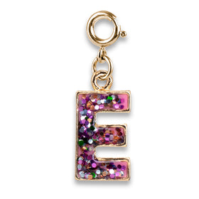 Gold Pink Glitter Letter Charms