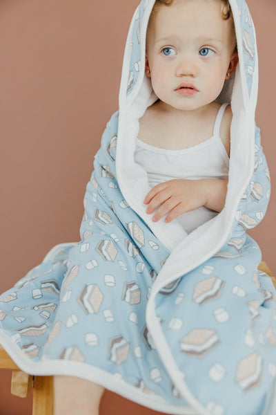 Premium Baby Knit Hooded Towel - S'mores