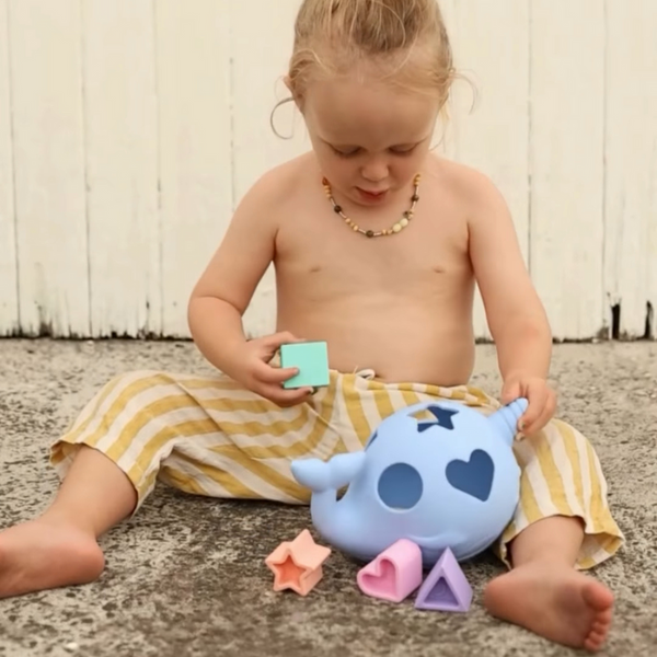 Jellystone Designs Narwhal Shape  Sorter - Pastel