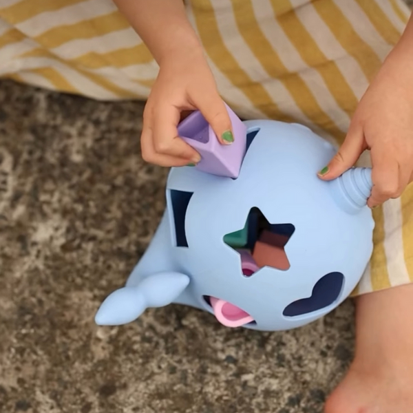 Jellystone Designs Narwhal Shape  Sorter - Pastel