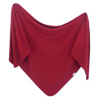 Knit Swaddle Blanket - Cranberry