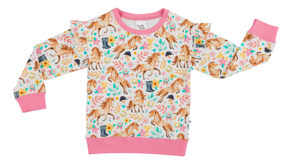 Delilah Ruffle Crewneck Sweater