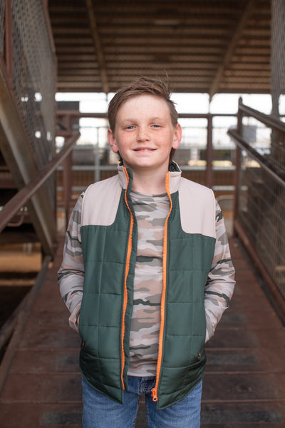 Green/Khaki Classic Camo Vest