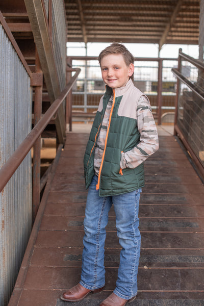 Green/Khaki Classic Camo Vest