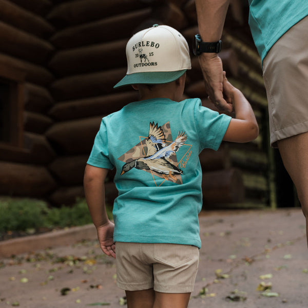 Short Sleeve Tee - Pintail Diving Duck - Cyan