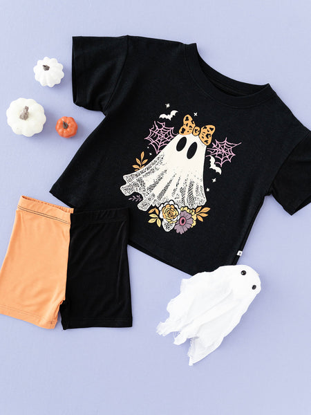 Boo-tiful Blooms & Color Block Biker Shorts Set