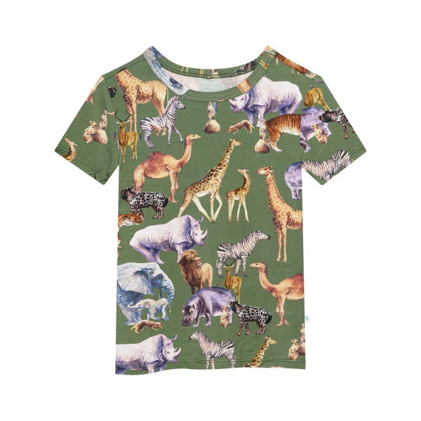 Posh Safari Basic Short Sleeve & Short Length Pajama