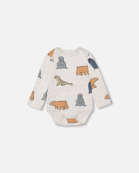 Printed Onesie & Overall Set French Navy Little Mountains