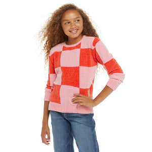Chenille Checker Sweater