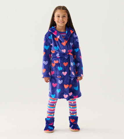 Hearts Fleece Robe