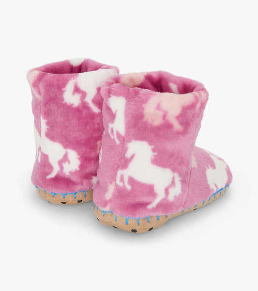 Beautiful Horses Fuzzy Fleece Slippers