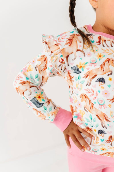 Delilah Ruffle Crewneck Sweater