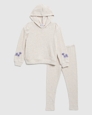 London Rib Pale Oak Hoodie Set