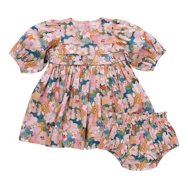 Watercolor Floral Evelyn Dress Set