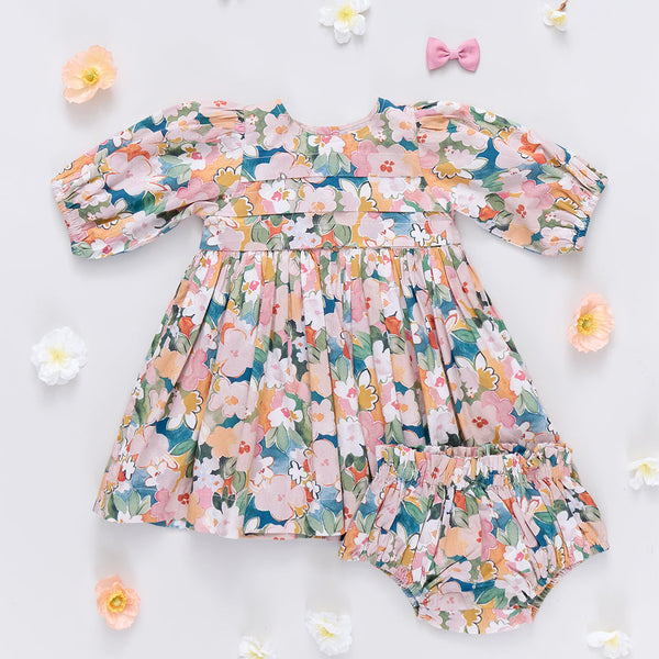 Watercolor Floral Evelyn Dress Set
