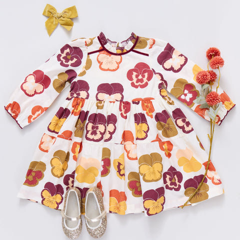 Autumn Pansies Charlie Dress